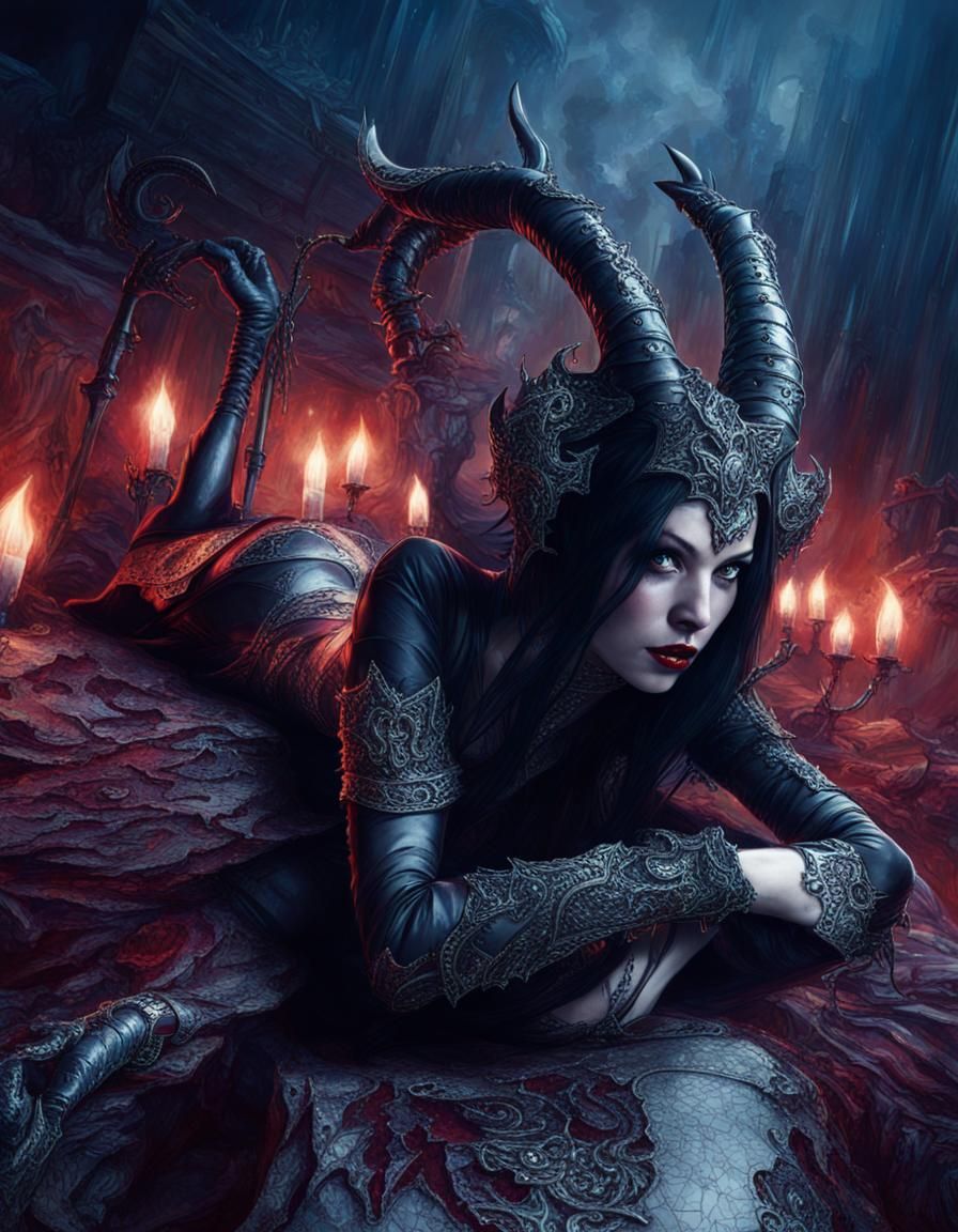 Stylized Devil Mistress Generated by AI