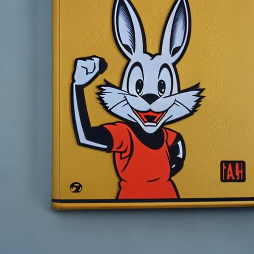 Bugs Bunny Trading Card in Hyperrealistic Style