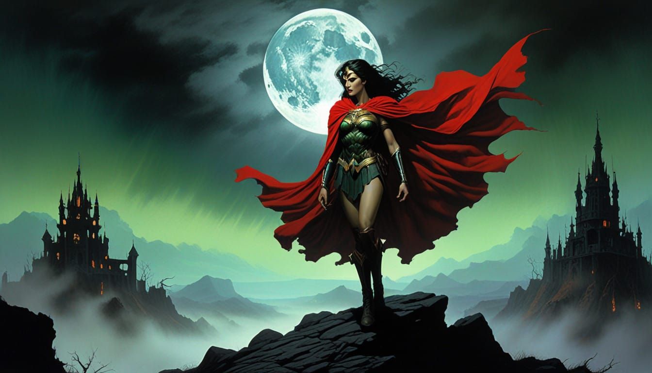 Dark Fantasy Vampire Wonder Woman: A Malevolent Female Super...