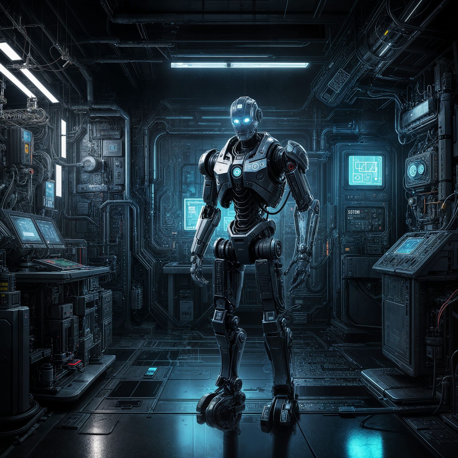 Abstract Futuristic Technology Concept Art