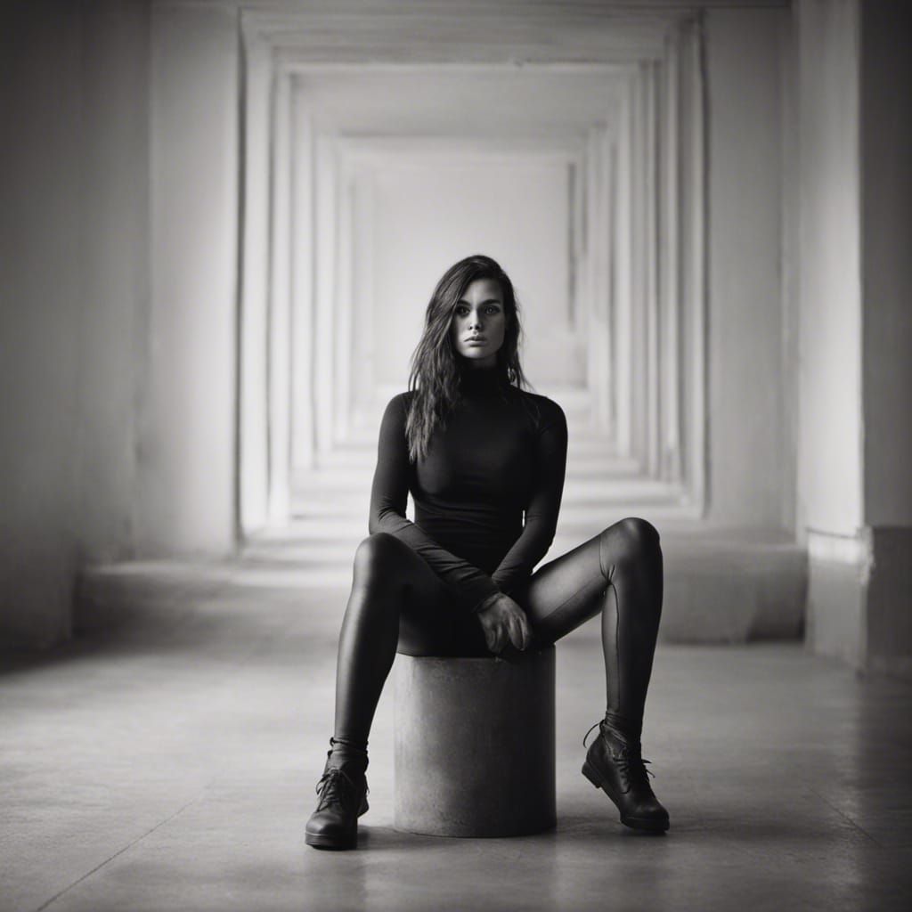 Curvy Woman Portrait in Ambient Light