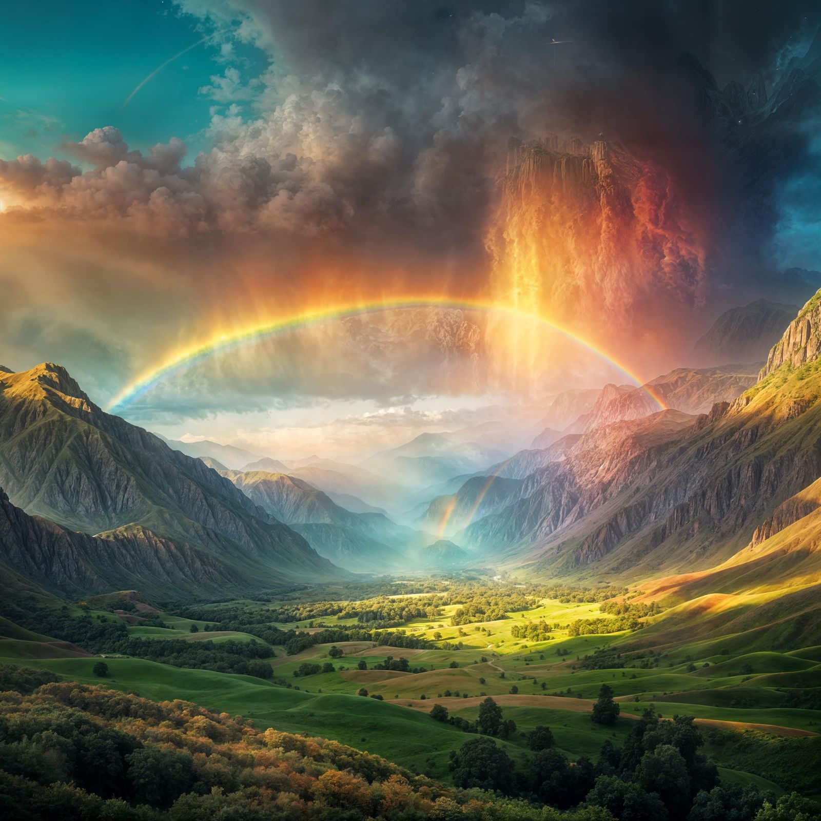 Rainbow over the valley