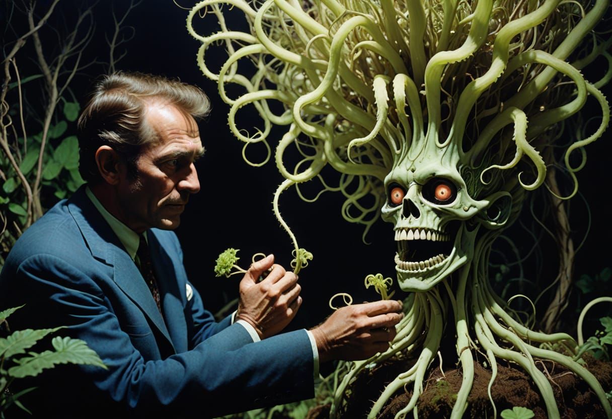 Mad Hypnotist Frees Woman from Carnivorous Plant