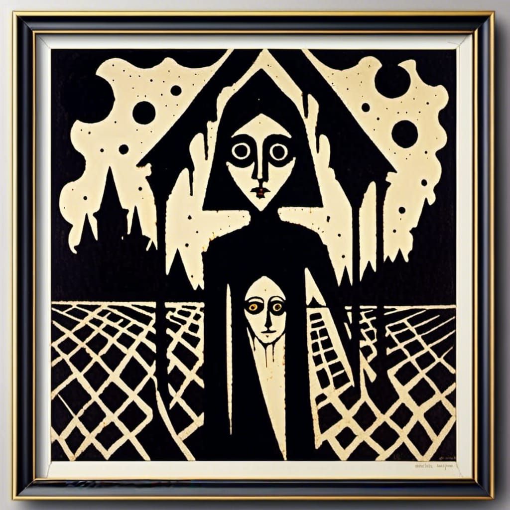 Dark Occult Psychedelic Cezanne Ink Print