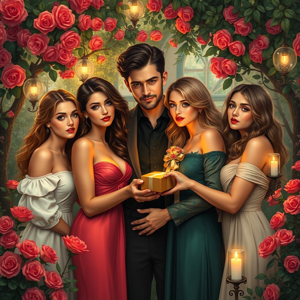 Elegant Romance in a Lush Garden Setting