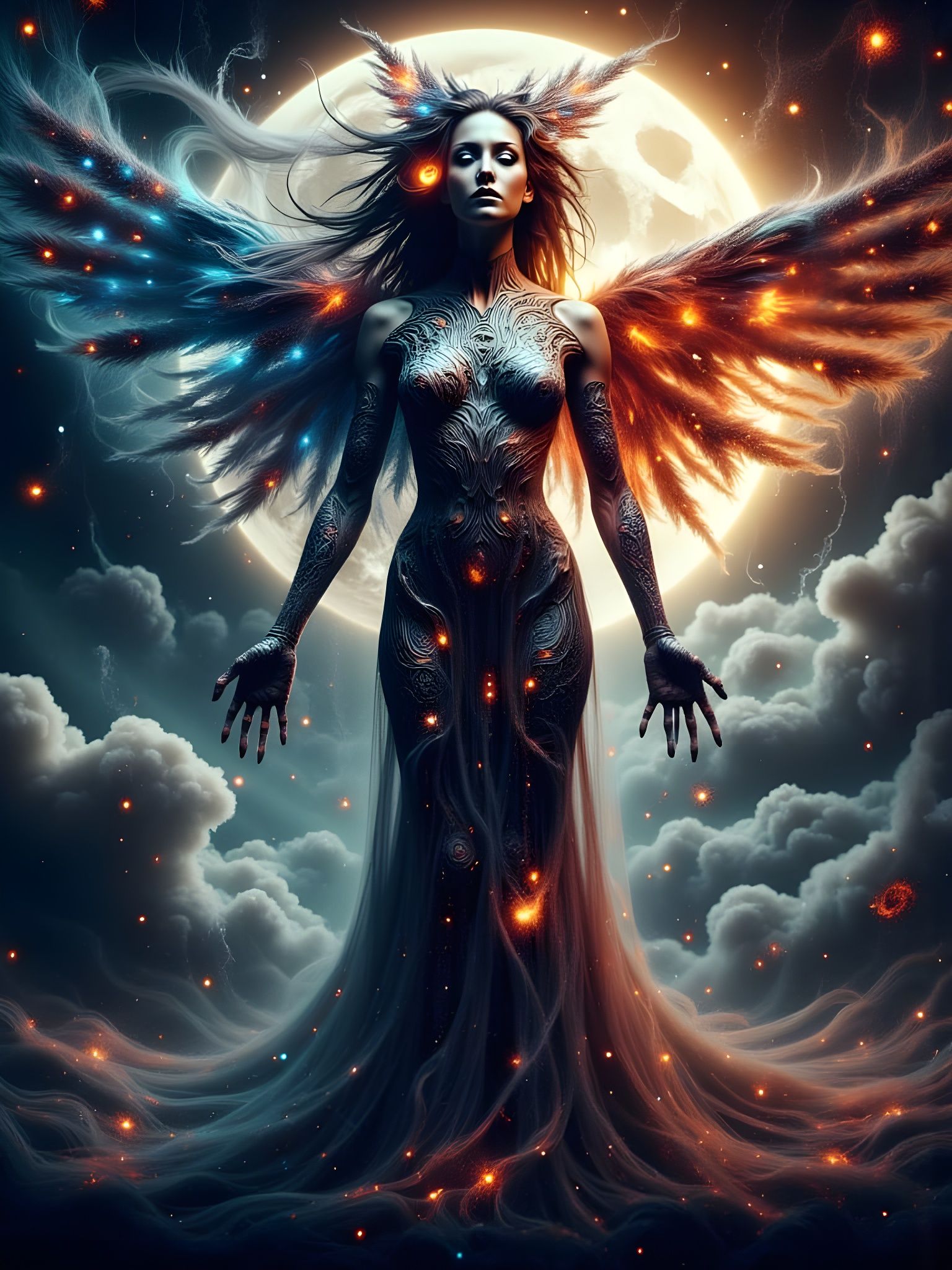 Divine Architect of Reality in Cosmic Bloom