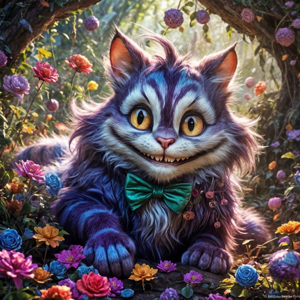 Cheshire Cat in Wonderland, High Definition Rendering