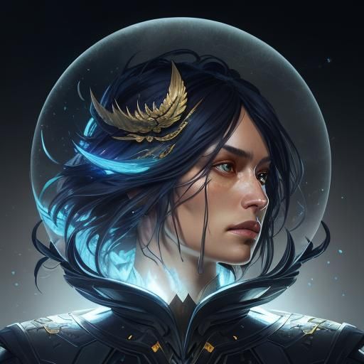 Intricate Snowflake Portrait in Hyperdetailed Style