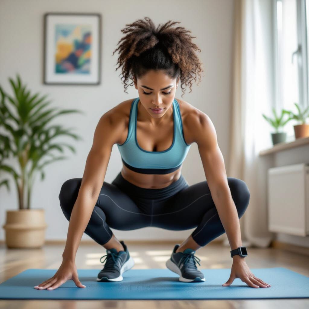 Home Athlete in Vibrant Digital Art Style