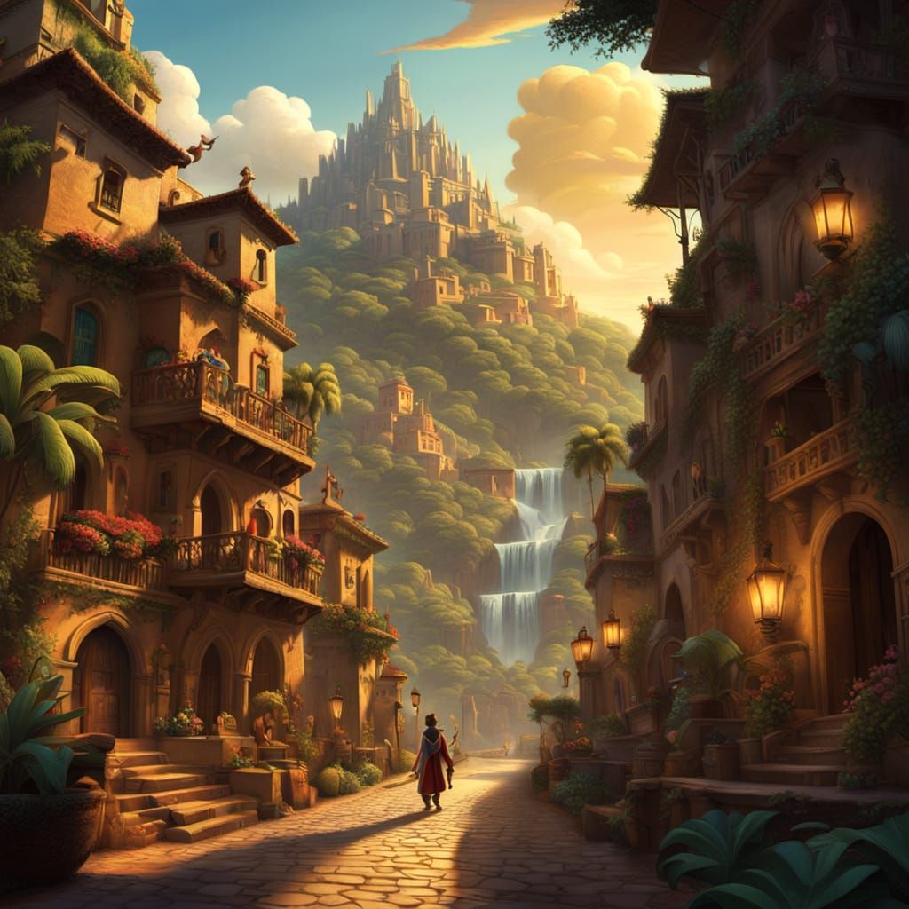 Epic Road to El Dorado Digital Matte Painting