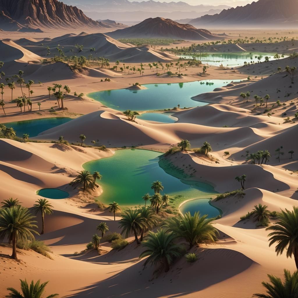 Emerald Oasis: An Alien Desert Landscape in Unreal Engine