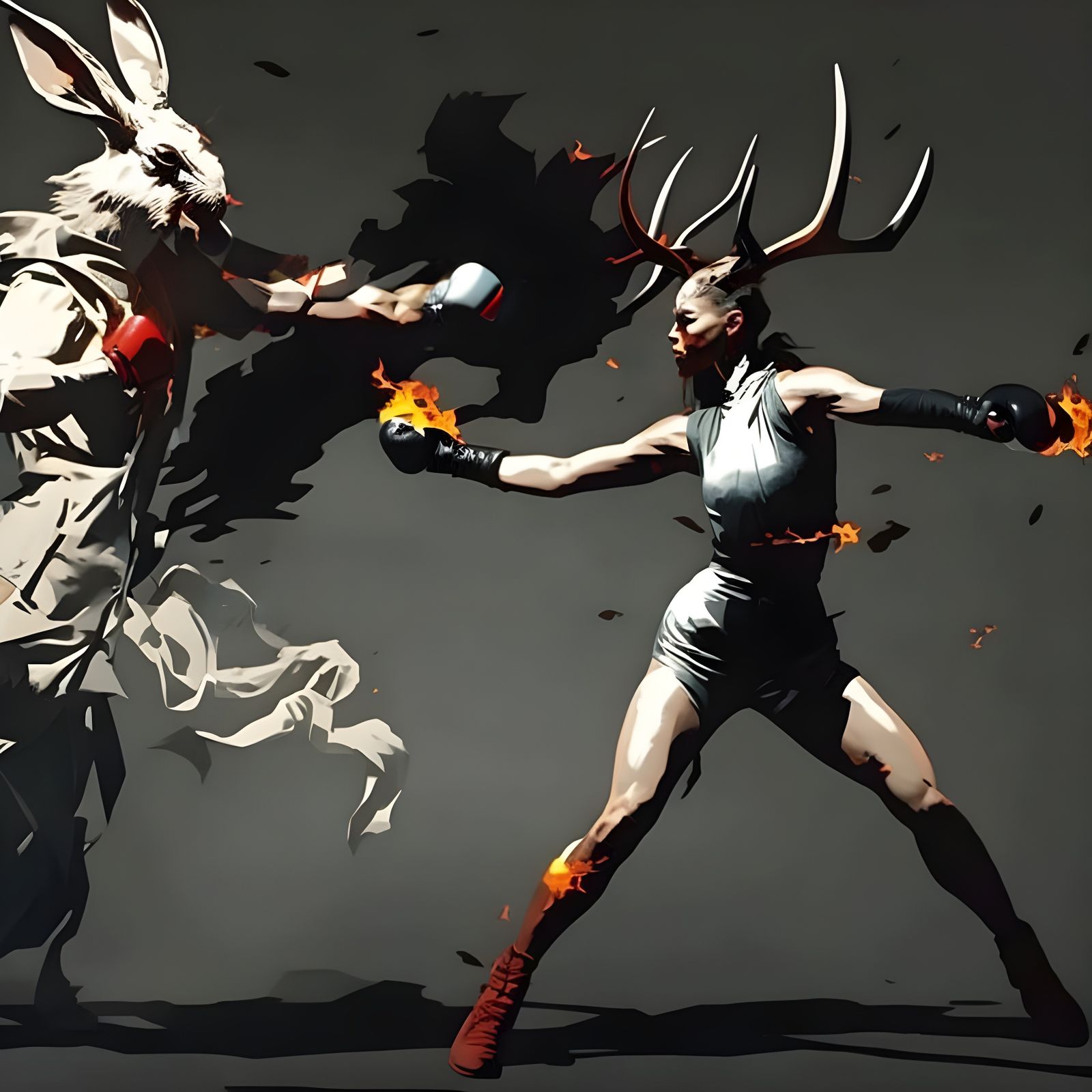 Rabbit Boxer Delivers Punch in Digital Art Style
