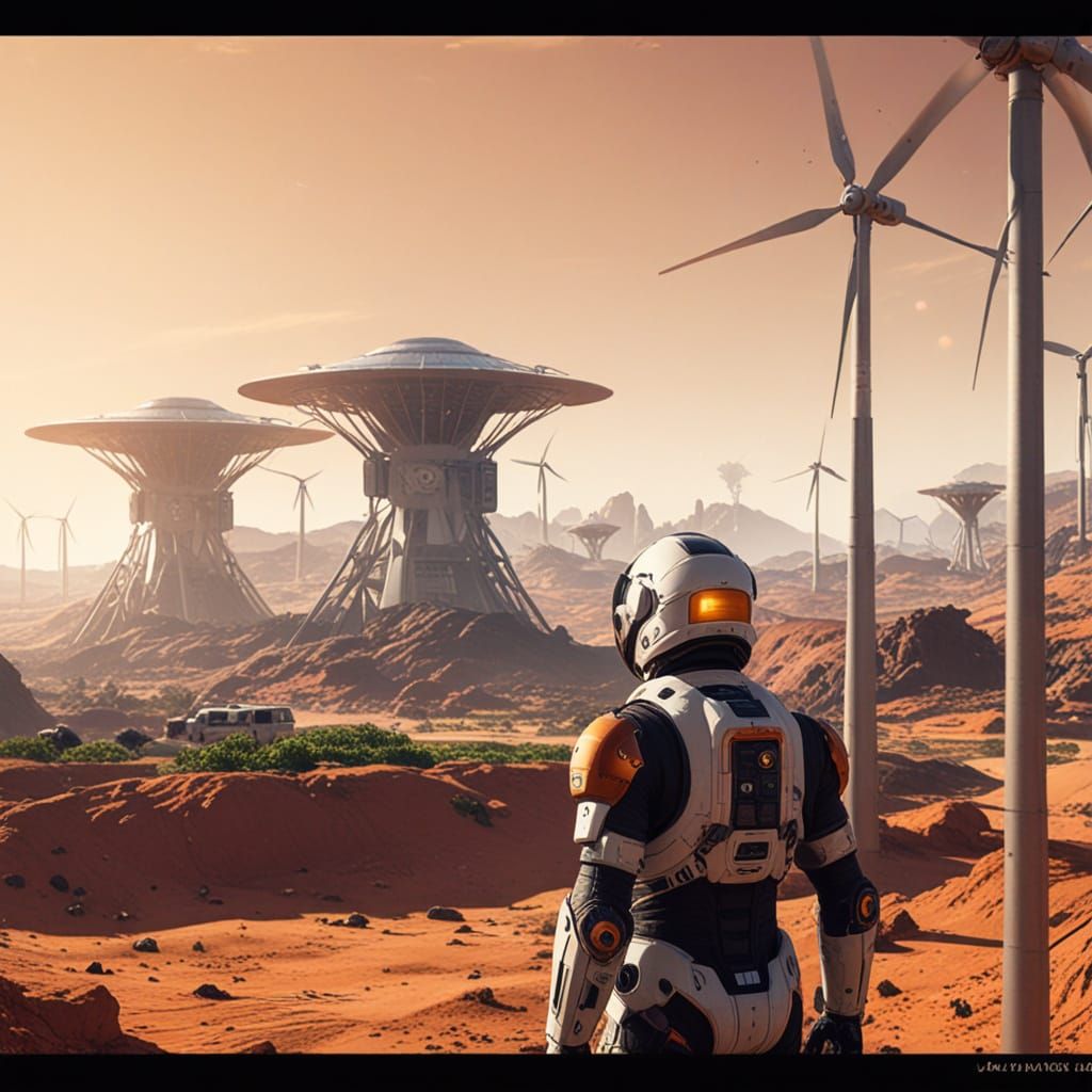 Sustainable Futuristic Community Thrives on Red Planet