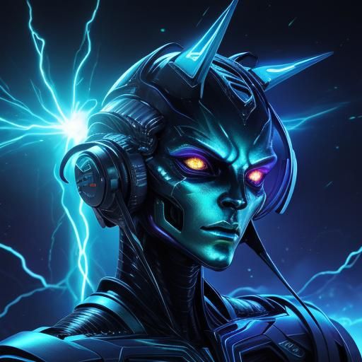 Alien Monster Battle: Sci-Fi Horror Illustration