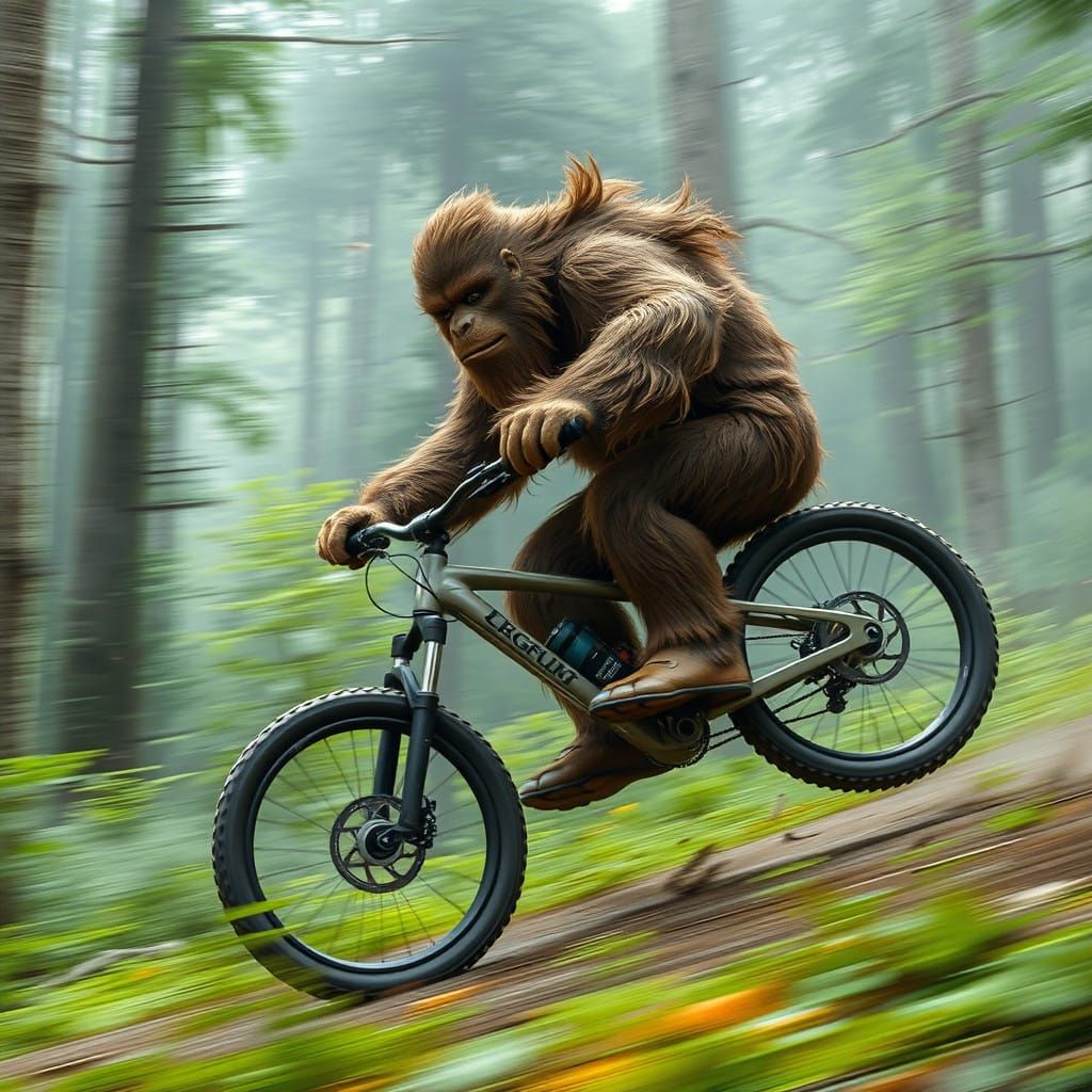Bigfoot's Slapstick Mountain Bike Chase