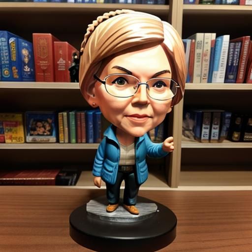 Elizabeth Warren Bobblehead Figurine Caricature
