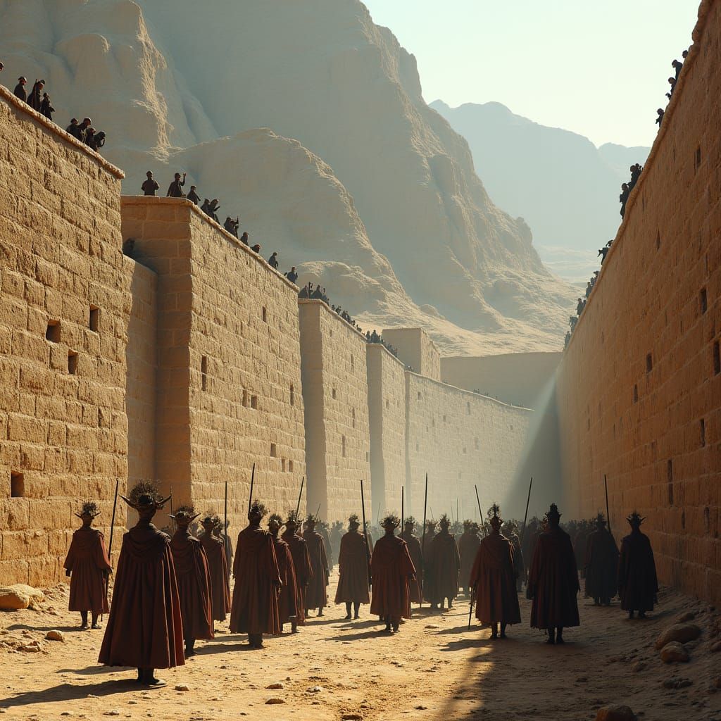 Gigantic Earthen Wall with Vampire Army