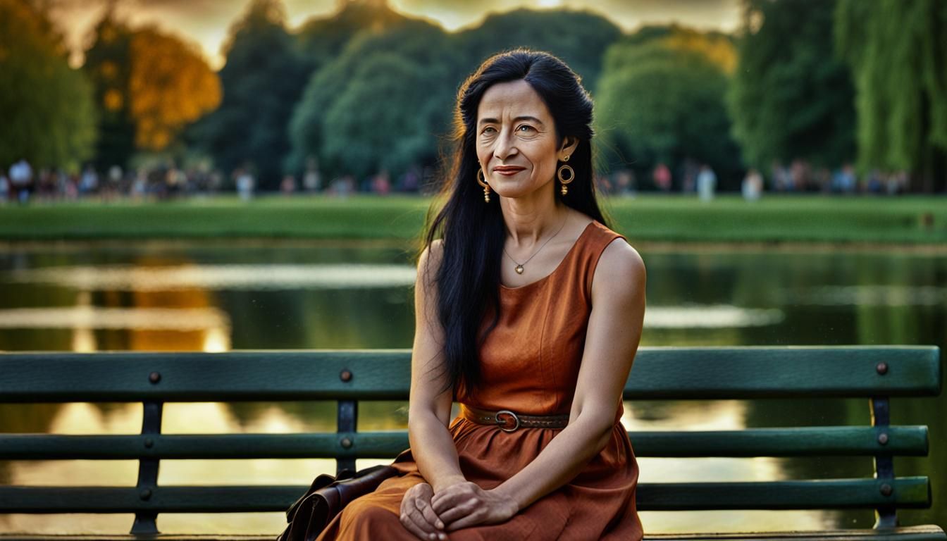 Ethereal Portrait of Woman in Chiaroscuro Style