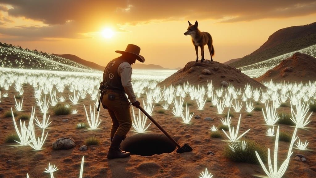 Lone Prospector Stumbles Upon Glowing Barbed Wire in the Sup...