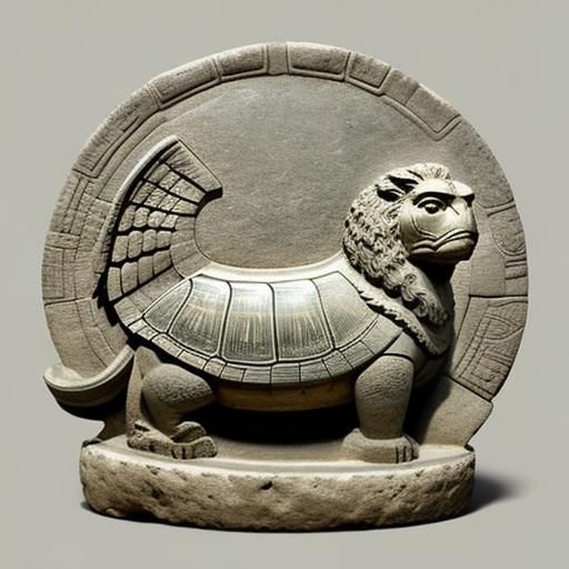 Turtle Sphinx Hybrid Creature Illustration