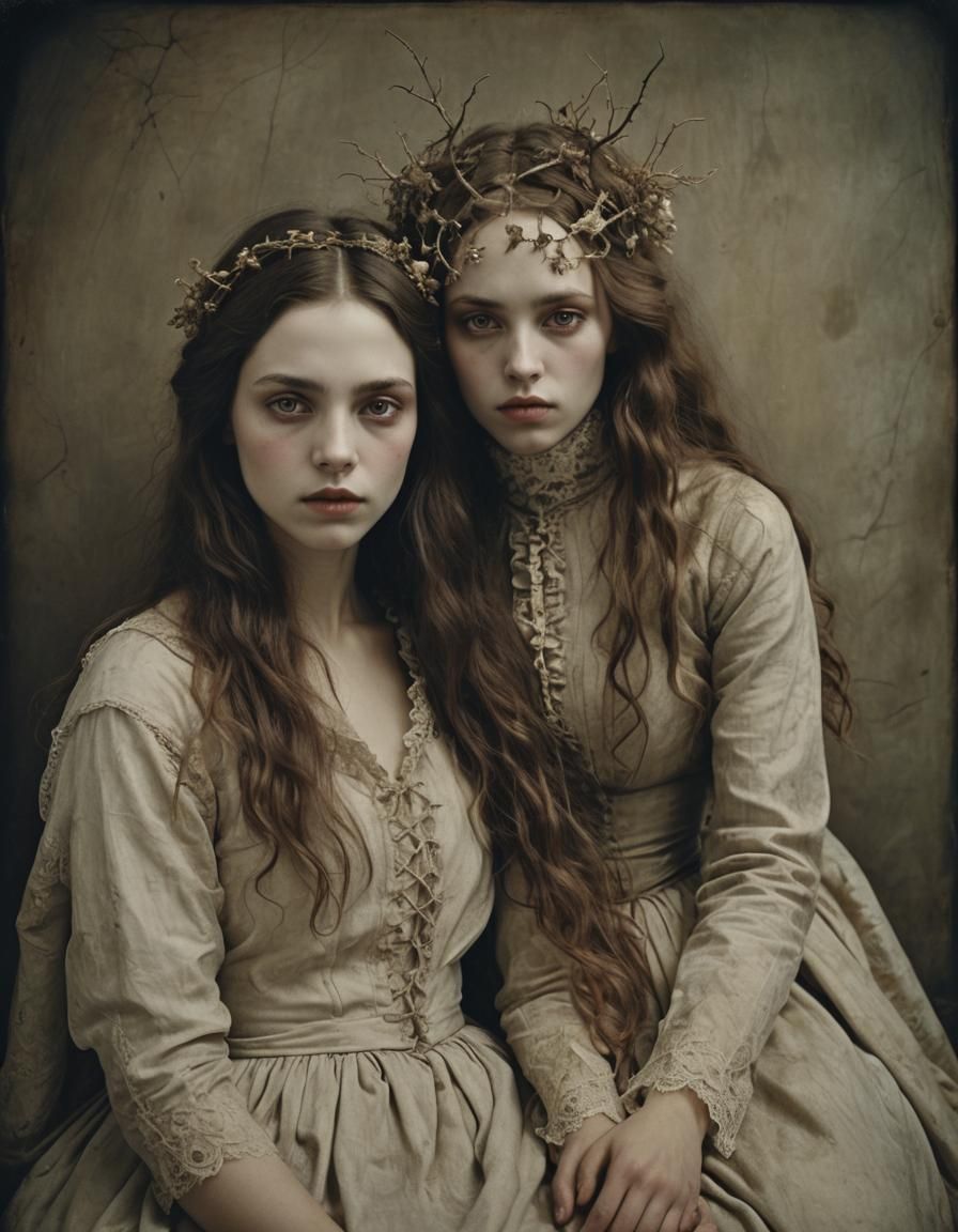 Divided Face: Modern Man and Medieval Woman