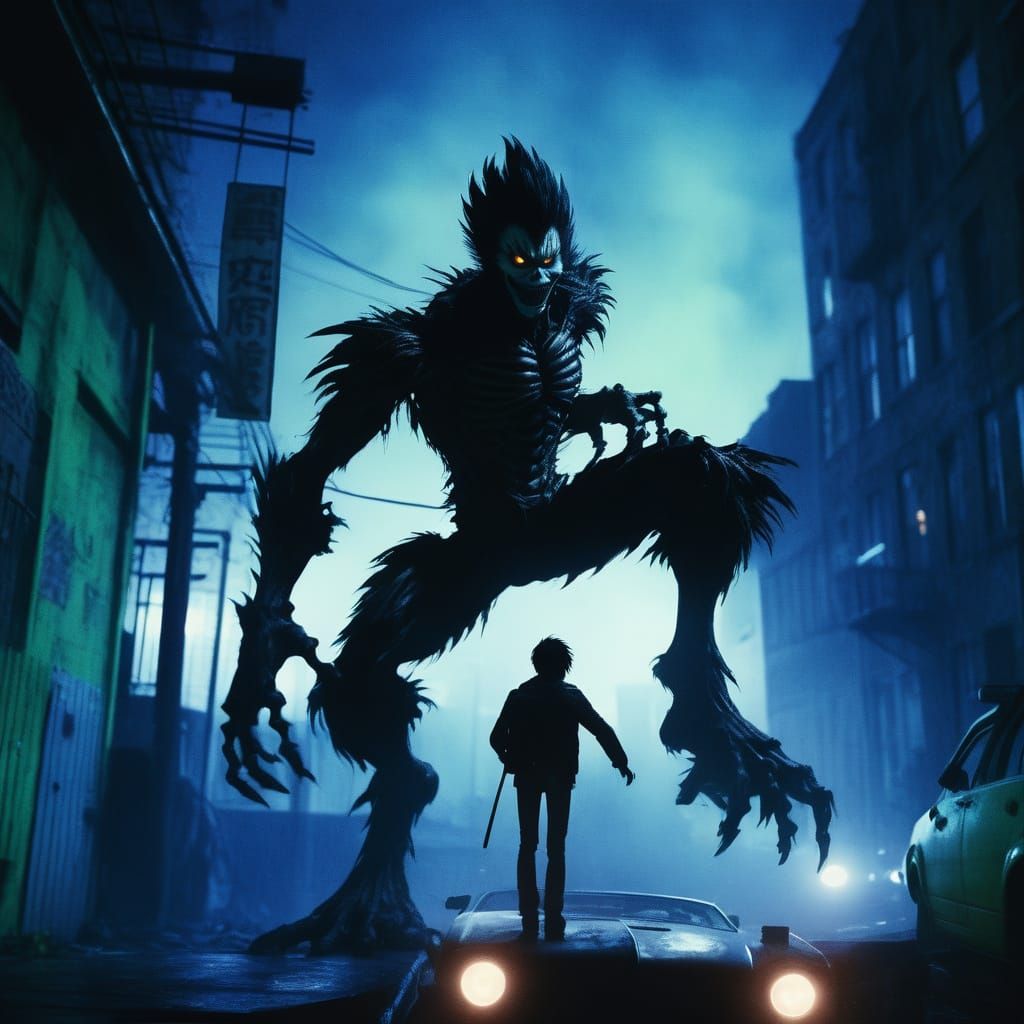 Epic Dark Alleyway Encounter: Ryuk and Green Psycho Ranger