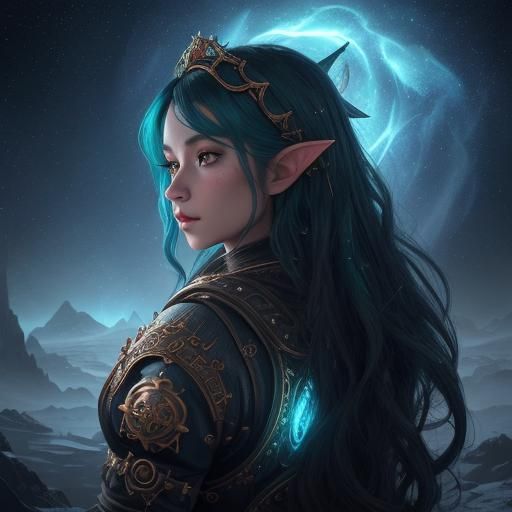 Cursed Clock in Space: Detailed Macabre Illustration