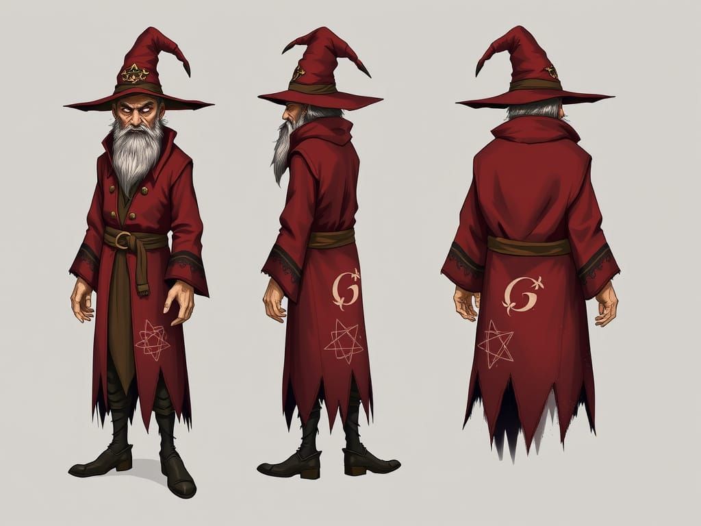 Surreal Portrait of a Mad Wizard