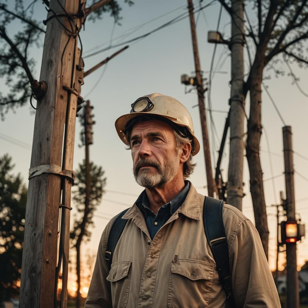 Rugged Man in Golden Hour