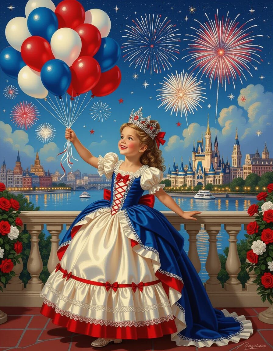 Rococo Girl's Grand 4th of July Celebration