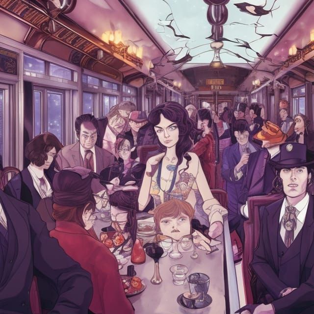 Sinister Murder on the Orient Express Comic Art
