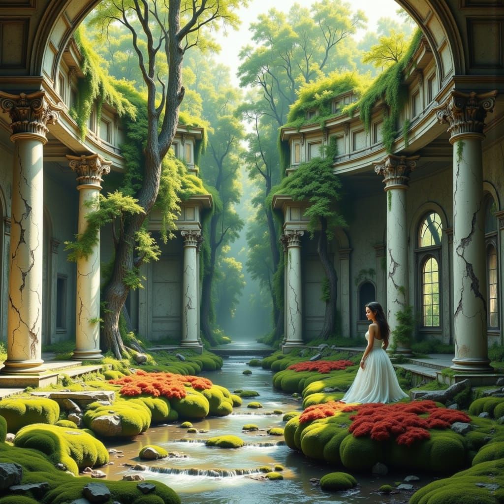 Rococo Palace Ruins Overgrown with Alien Flora and a Future ...