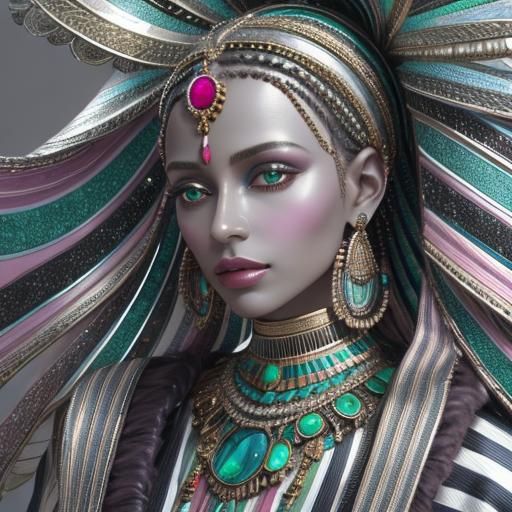 Photorealistic African Carved God Idol in 3D