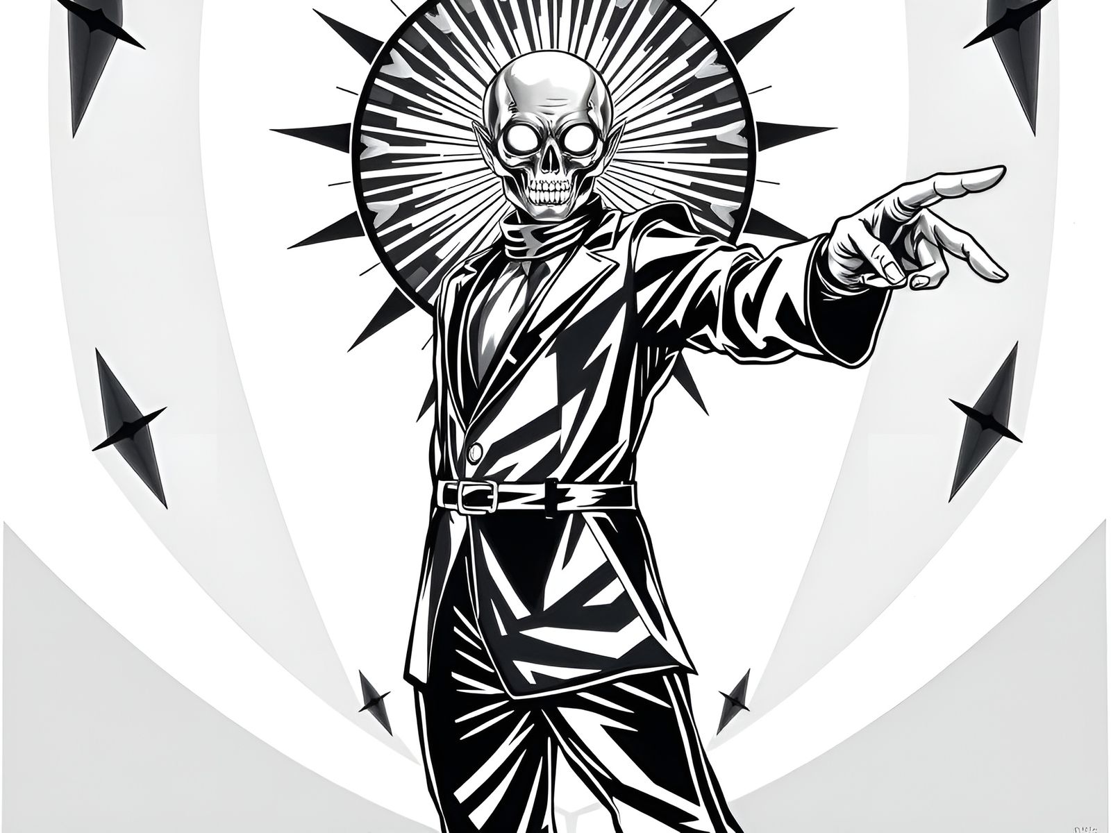 Surreal Eldritch Avatar Stands Commanding in Maximalist Prop...