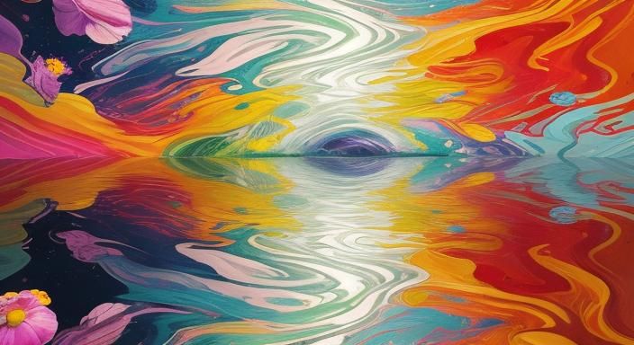 Kaleidoscopic Garden in Takashi Murakami Style