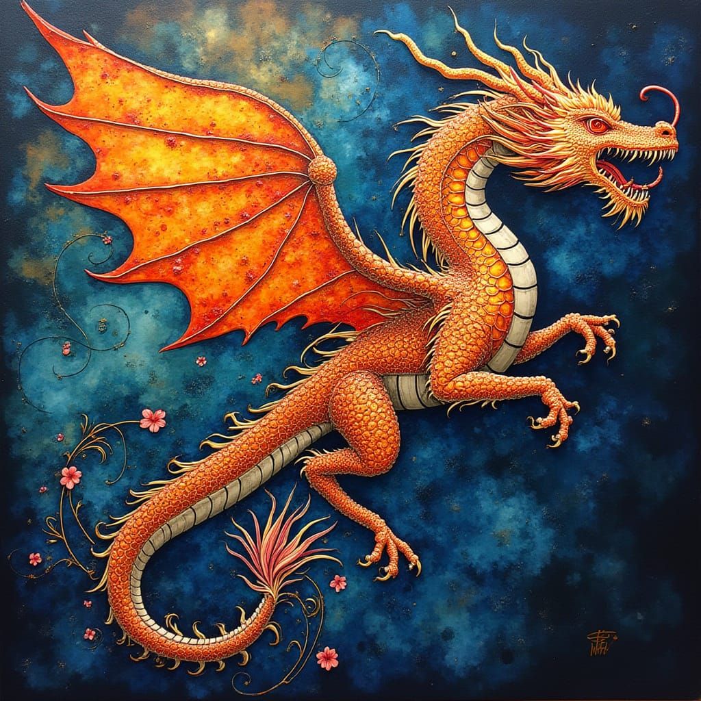 Vigorously stylized, highly detailed, luminous mesmerizing a...