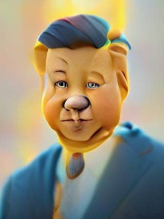 3D Cartoon Winnie the Pooh in 8K Resolution