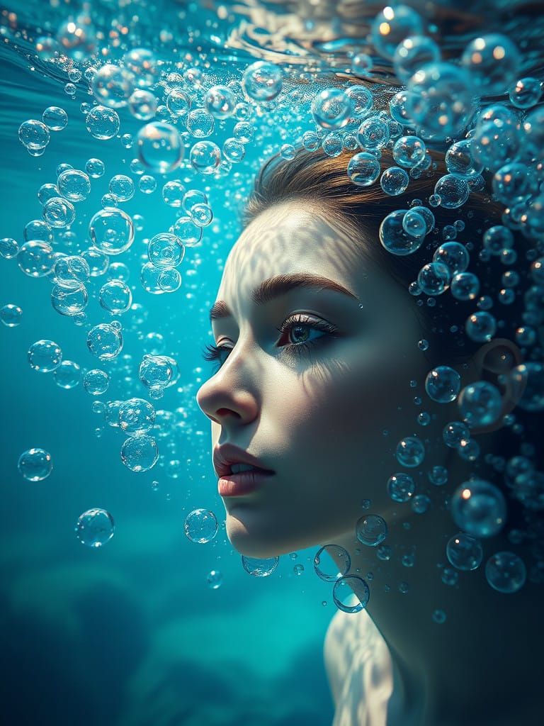 Majestic Underwater Portrait in Ethereal Beauty