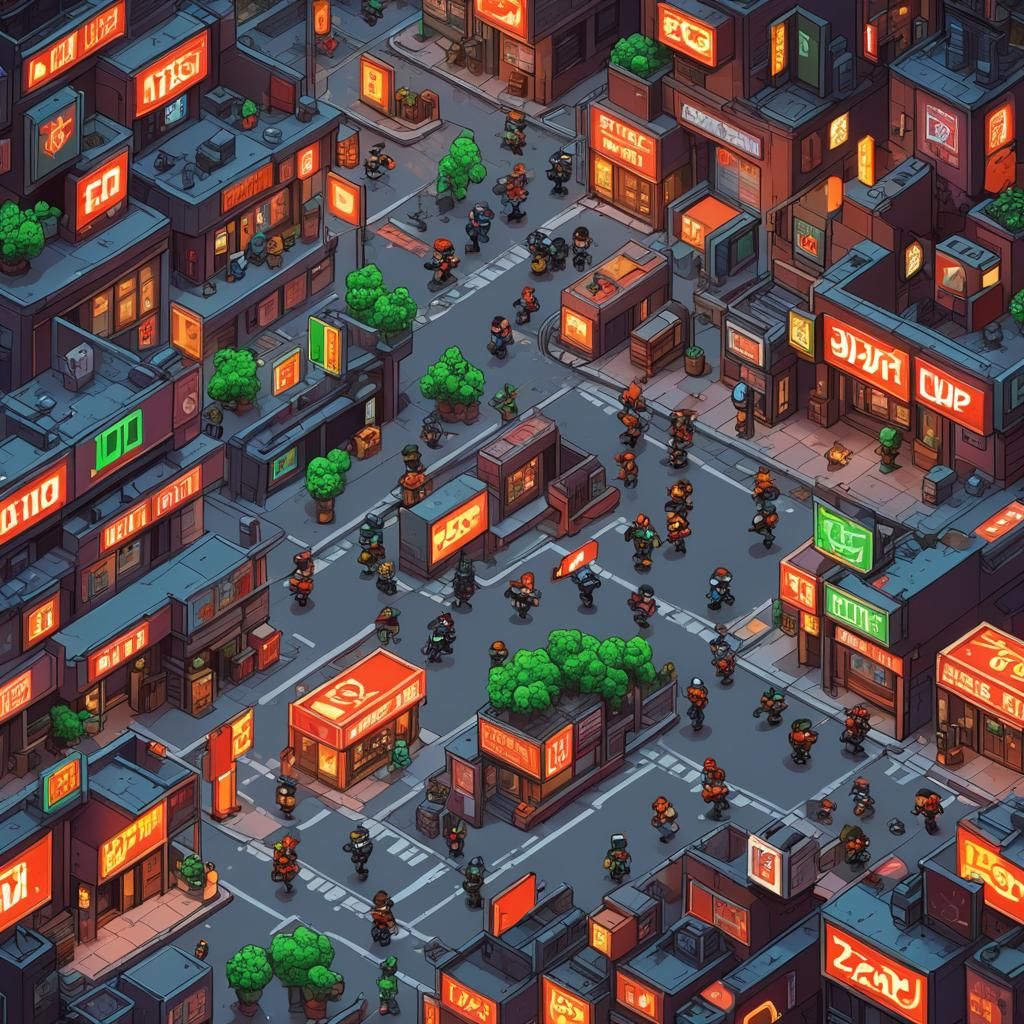 Cool Spot Pixelated City Escape in Retro Game Art