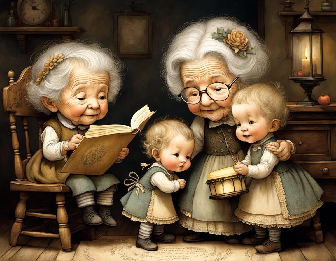 Toddler Siblings' Birthday Song: Detailed Storybook Illustra...