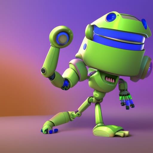 Robot Rodent in Pixar-Inspired 3D Style