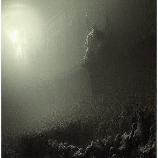 Horrific God in the Style of Gustave Doré