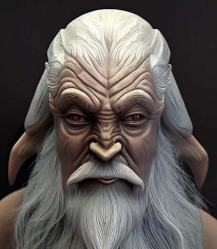 Gandalf Alien Full Body Illustration