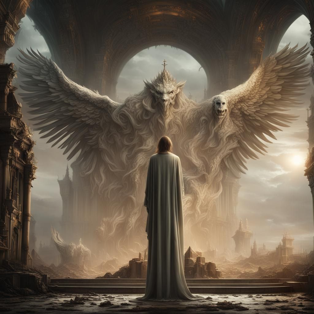 Epic Thanatos in Digital Matte Painting Style