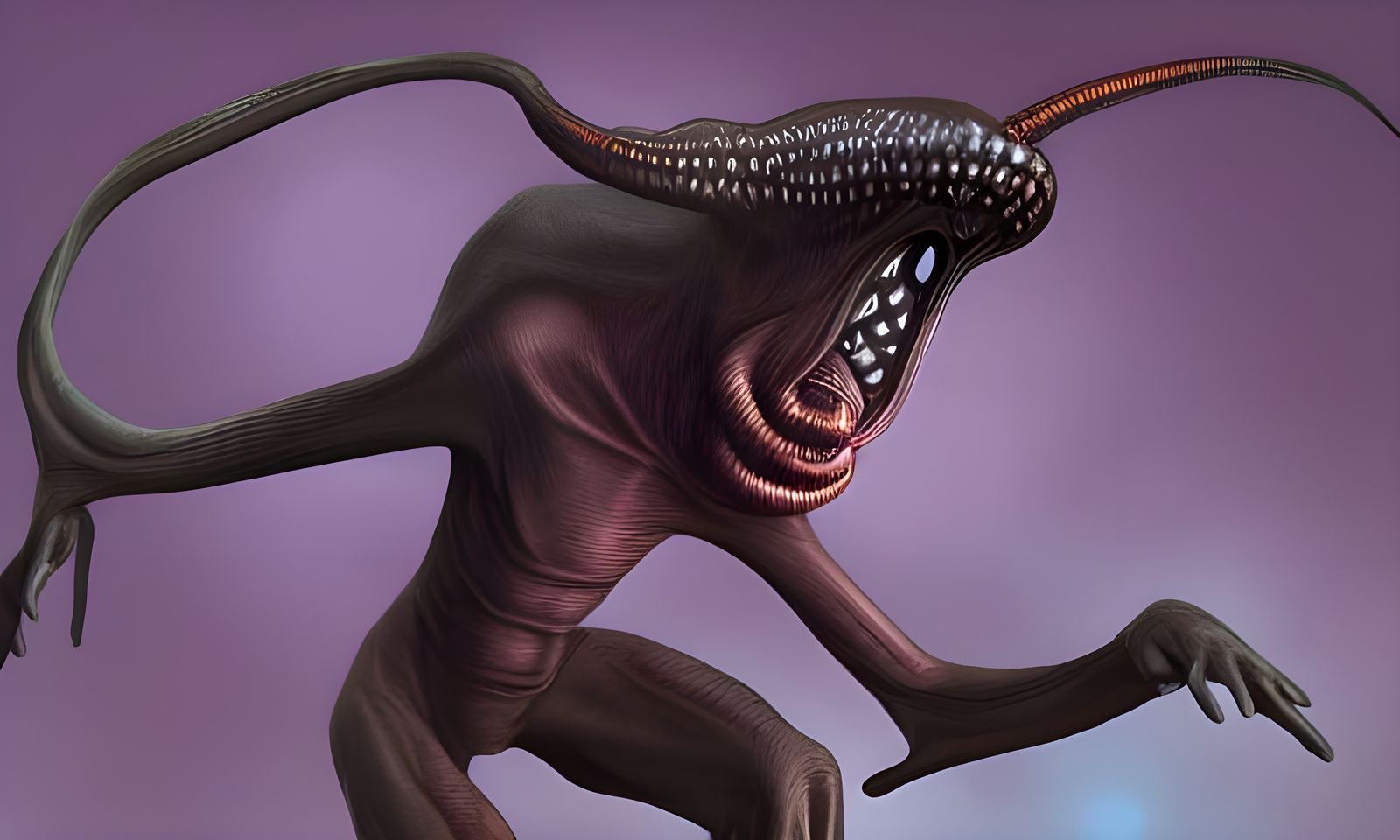 Disturbing Parasitic Alien Race Illustration