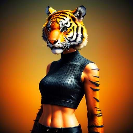 Surreal Young Women in Mini-Skirts