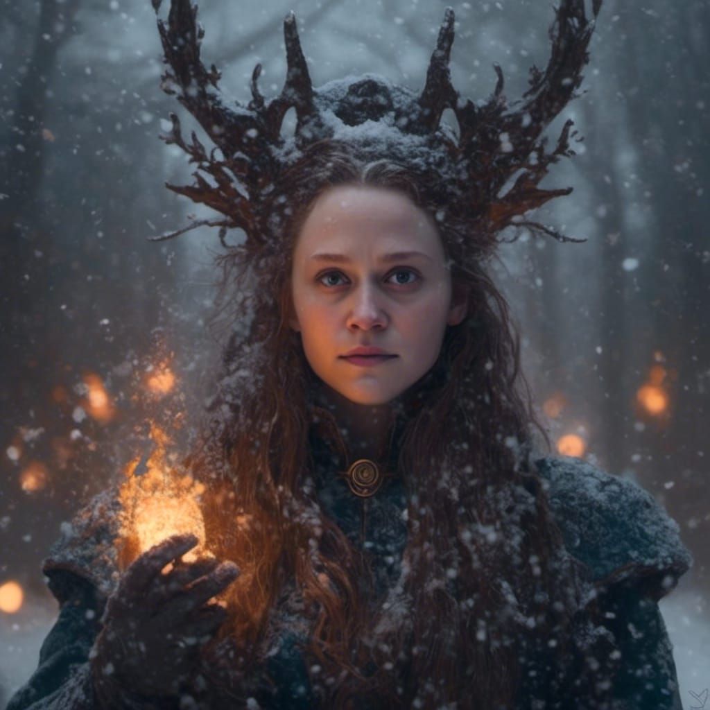 Witch Goddess Concept Art Portrait in 8K