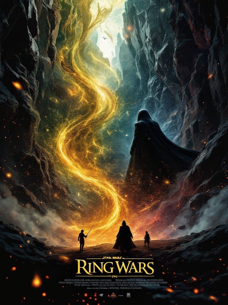 Ring Wars: A Sci-Fi Cinematic Movie Poster