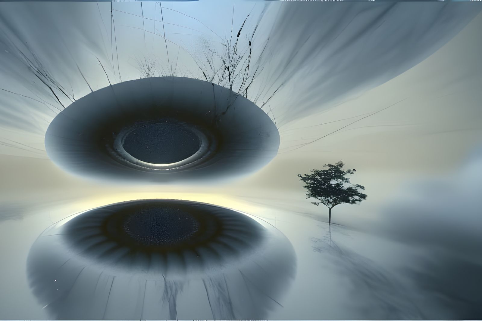 Surreal World Walker on Metal Arch