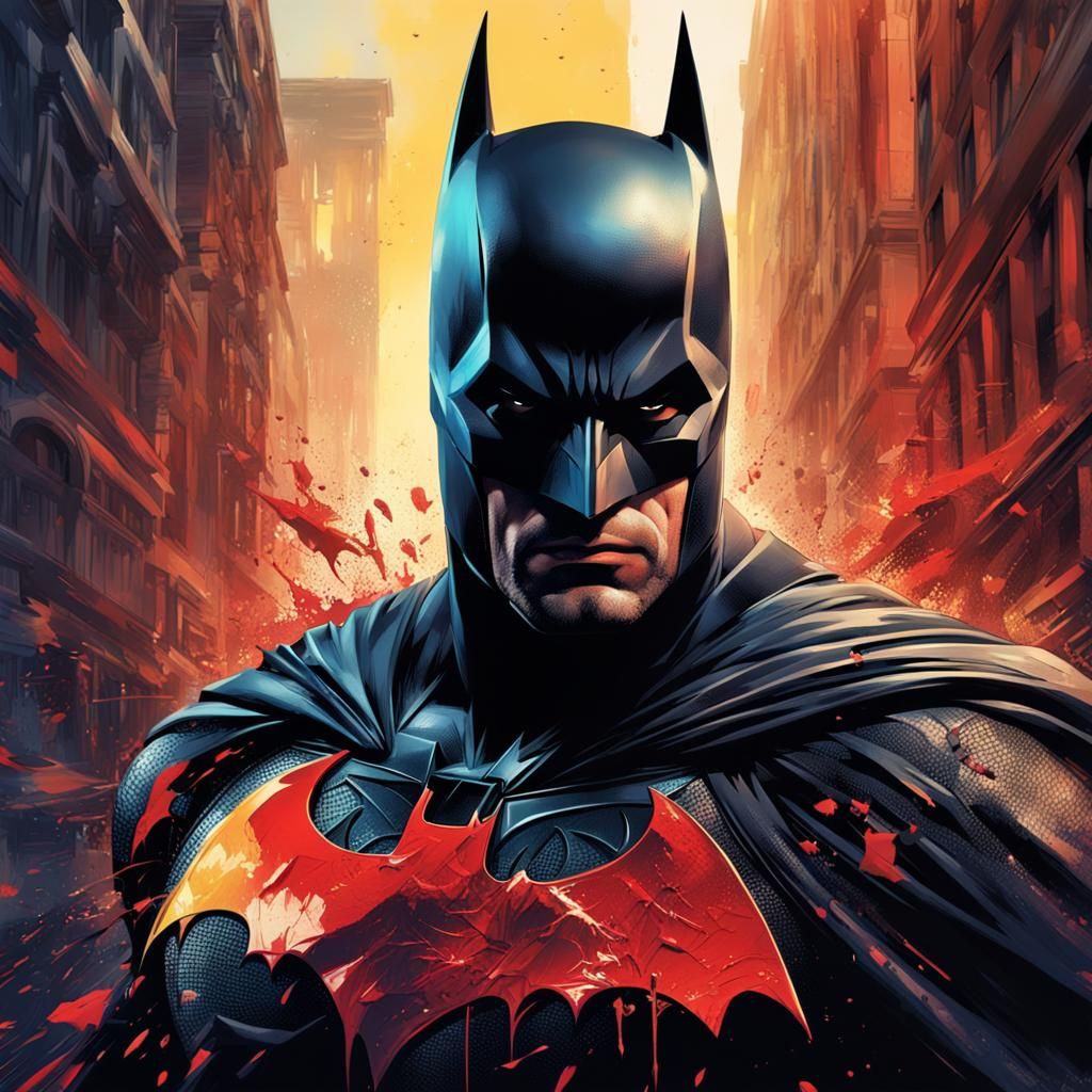 Hyperrealistic Batman Daredevil Fusion Concept Art